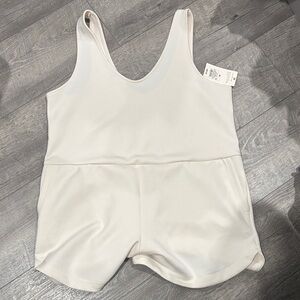 a new day Cream Sleeveless Romper